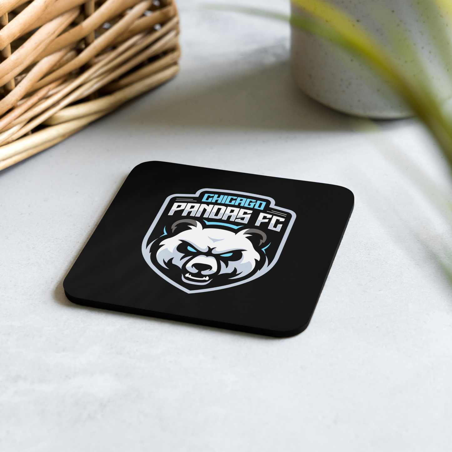 Pandas FC Crest Cork-Back Coaster